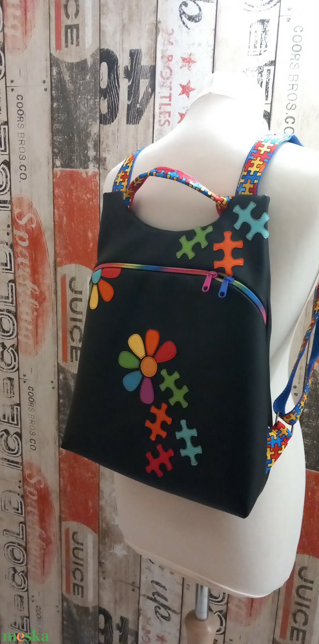 Autizmus tudatosság táska  - táska & tok - hátizsák - hátizsák - Meska.hu