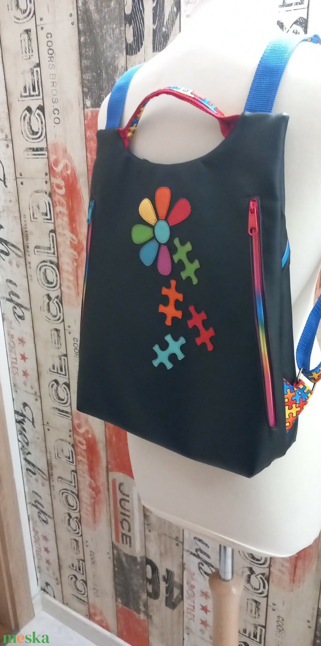 Autizmus tudatosság táska  - táska & tok - hátizsák - hátizsák - Meska.hu