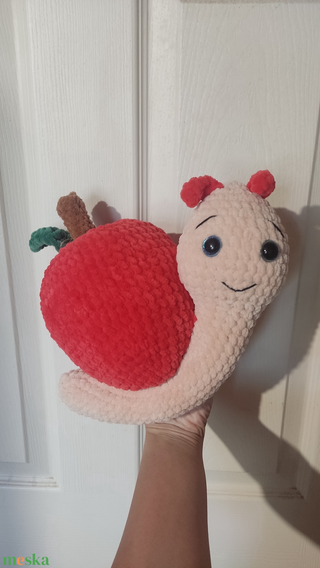 Amigurumi alma csiga - játék & sport - plüssállat & játékfigura - csiga - Meska.hu