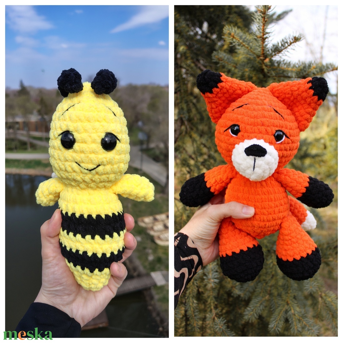 Méhecske és róka horgolásminta szett - diy (csináld magad) - szabásminta, útmutató - horgolási minta - Meska.hu