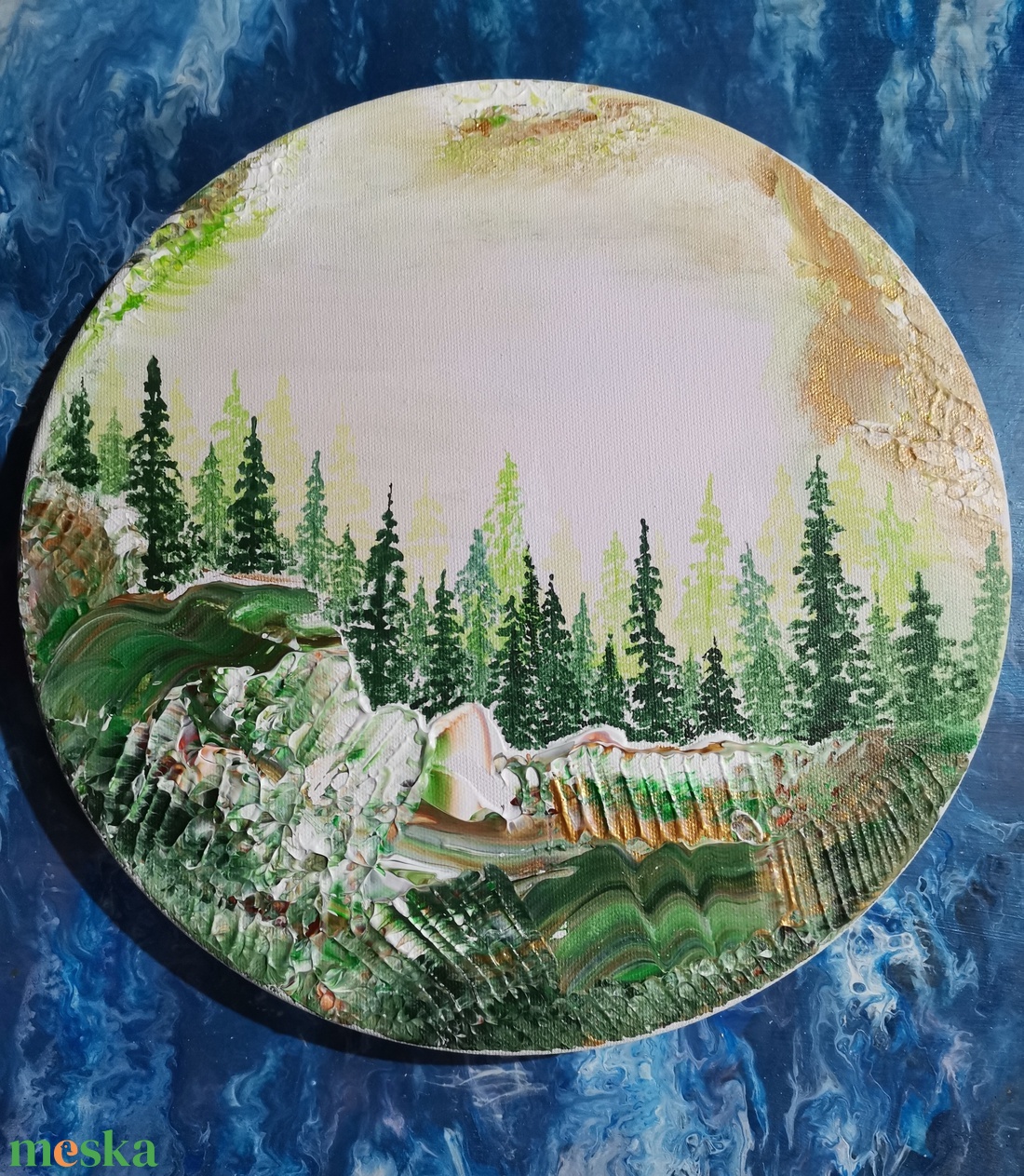Fenyves - művészet - festmény - akril - Meska.hu