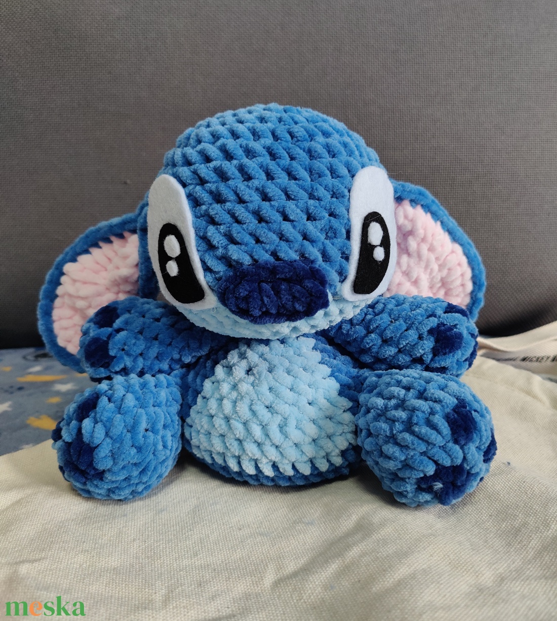 Horgolt Stitch Figura - játék & sport - plüssállat & játékfigura - plüss mesefigurák - Meska.hu