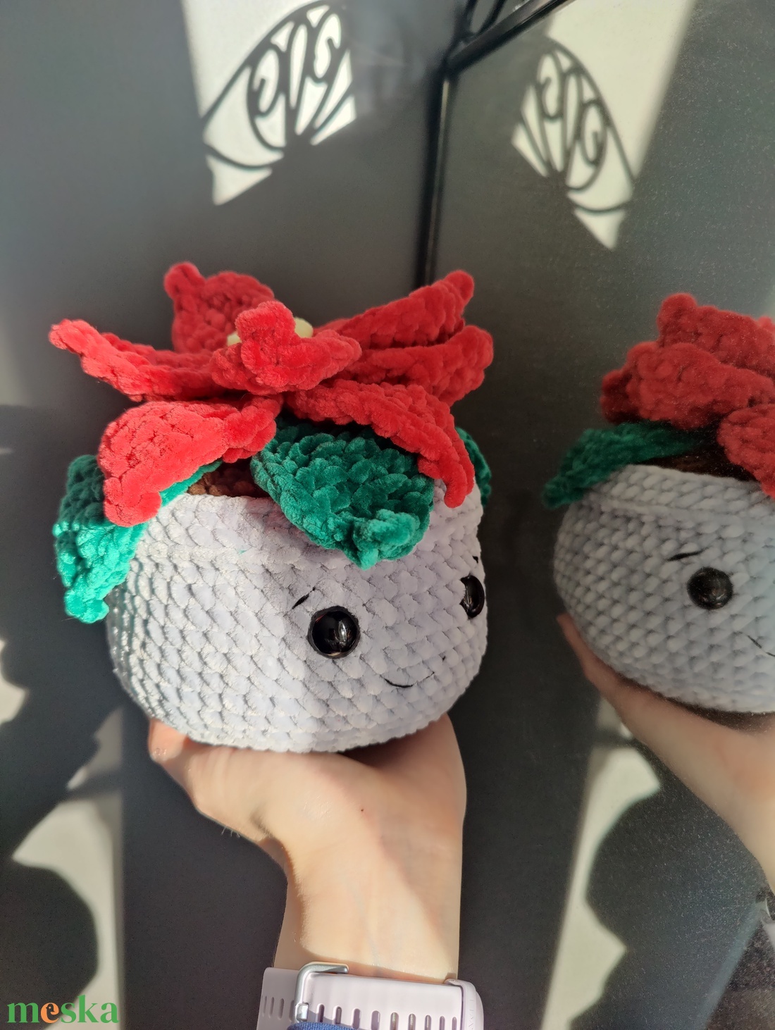 Mikulásvirág figura - karácsony - karácsonyi lakásdekoráció - karácsonyi manók, figurák - Meska.hu