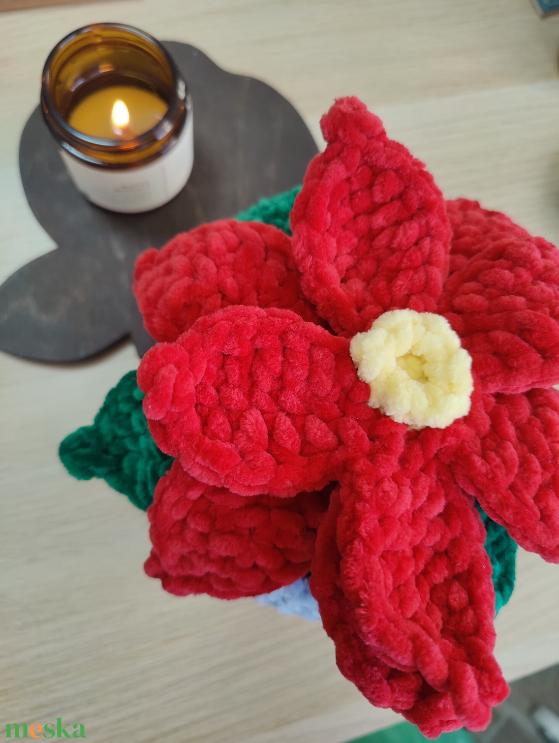 Mikulásvirág figura - karácsony - karácsonyi lakásdekoráció - karácsonyi manók, figurák - Meska.hu