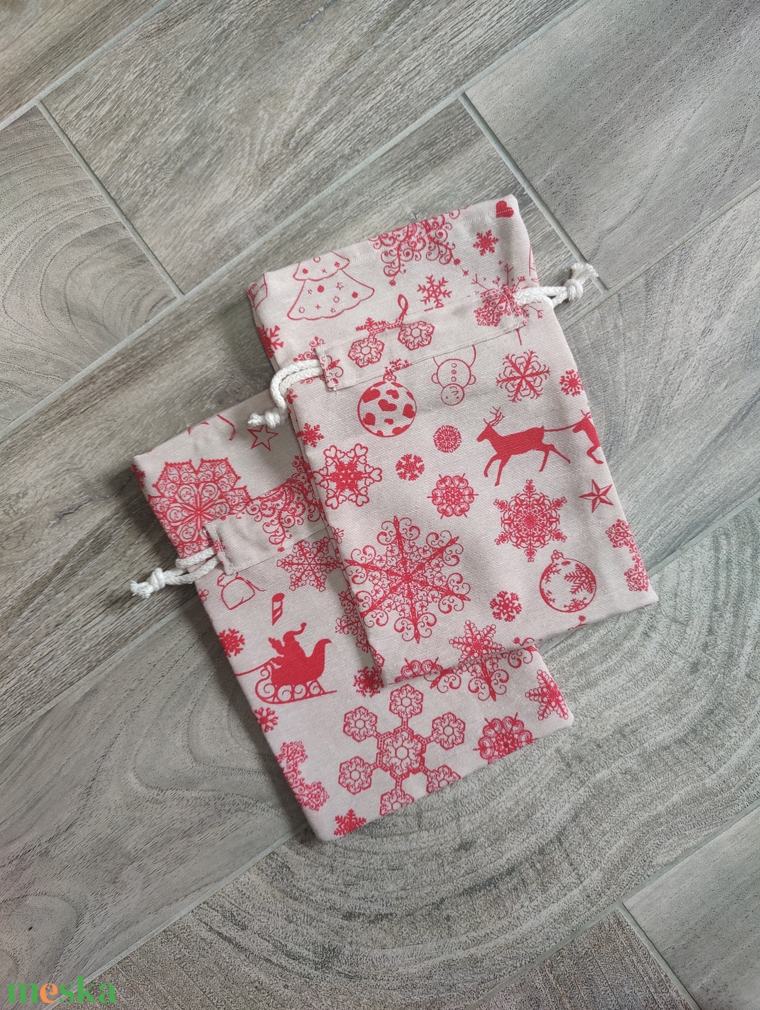 Karácsonyi ajándék zsák - karácsony - karácsonyi ajándékozás - karácsonyi ajándékcsomagolás - Meska.hu