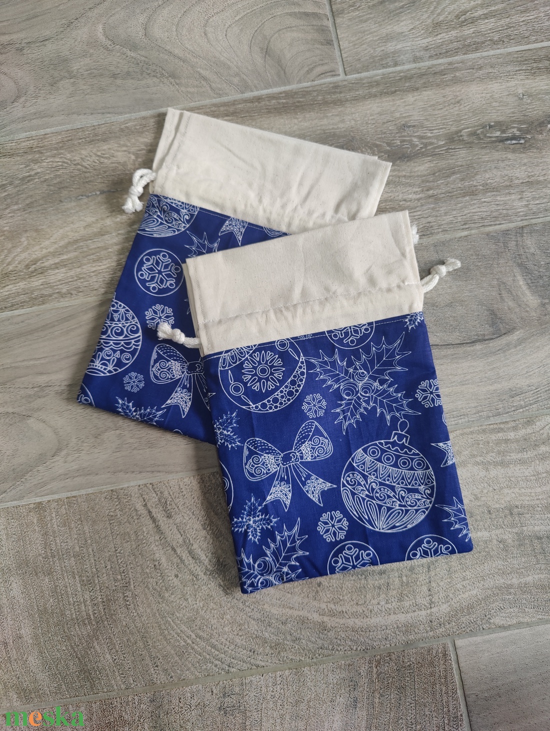 Karácsonyi mintás ajándék zsák - karácsony - karácsonyi ajándékozás - karácsonyi ajándékcsomagolás - Meska.hu