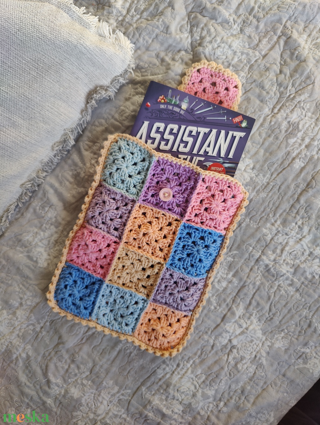 Horgolt Granny Square Könyvtok - könyv & zene - könyvtok - Meska.hu