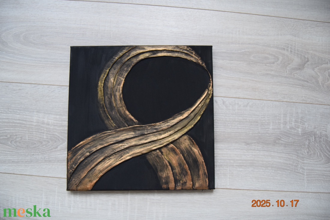 Bronz ív 30X30 - művészet - festmény - akril - Meska.hu