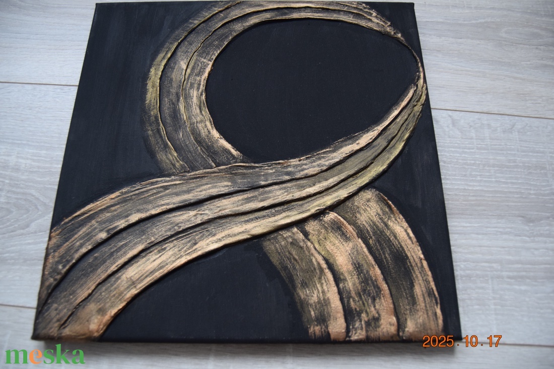 Bronz ív 30X30 - művészet - festmény - akril - Meska.hu
