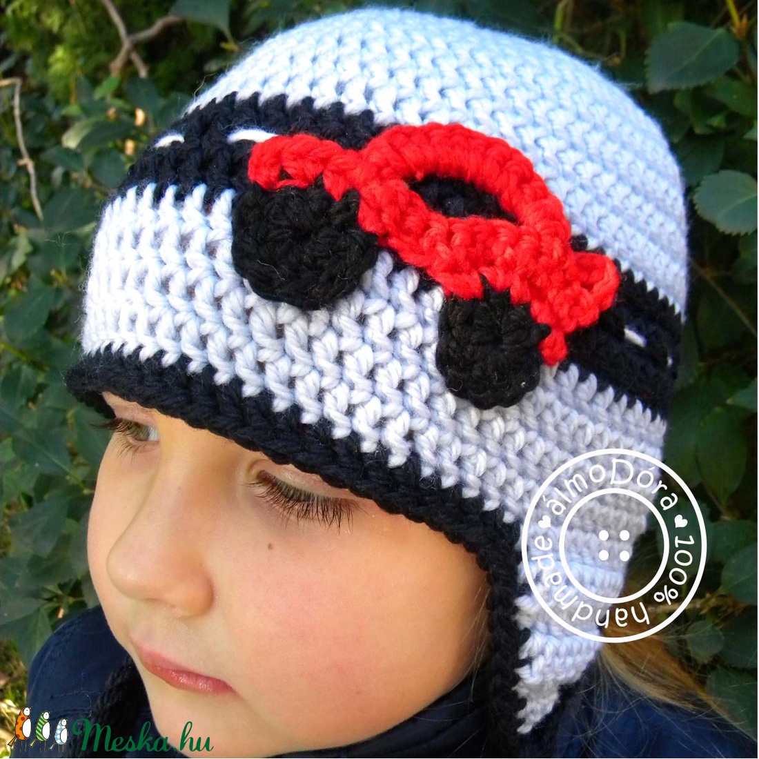 Autós álomSapi - horgolt sapka fiúknak -  - Meska.hu