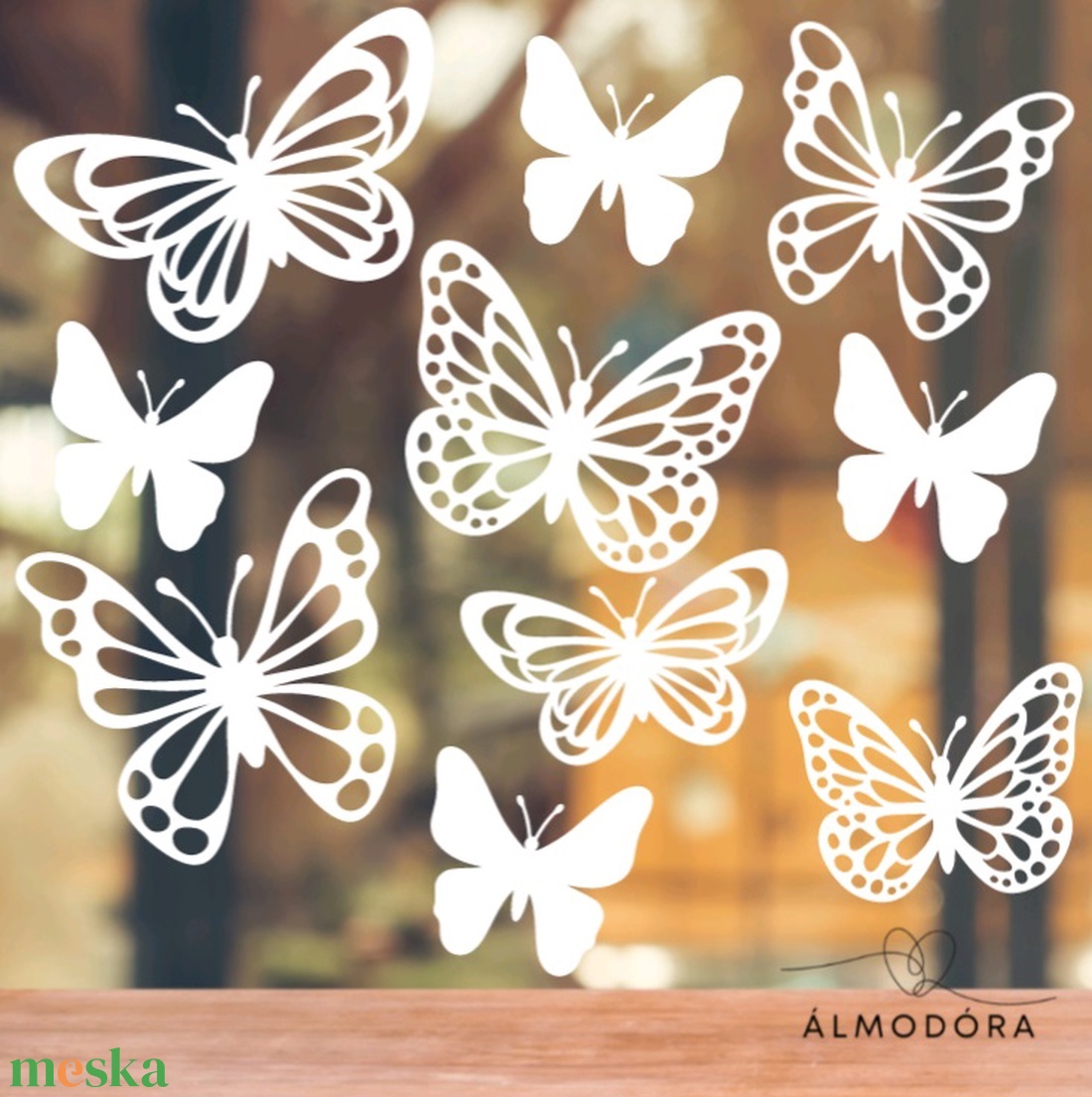 Húsvéti ablakmatrica, ablakdekoráció, ablakdísz, pillangó, lepke - otthon & életmód - dekoráció - fali és függő dekoráció - falmatrica & tapéta - Meska.hu