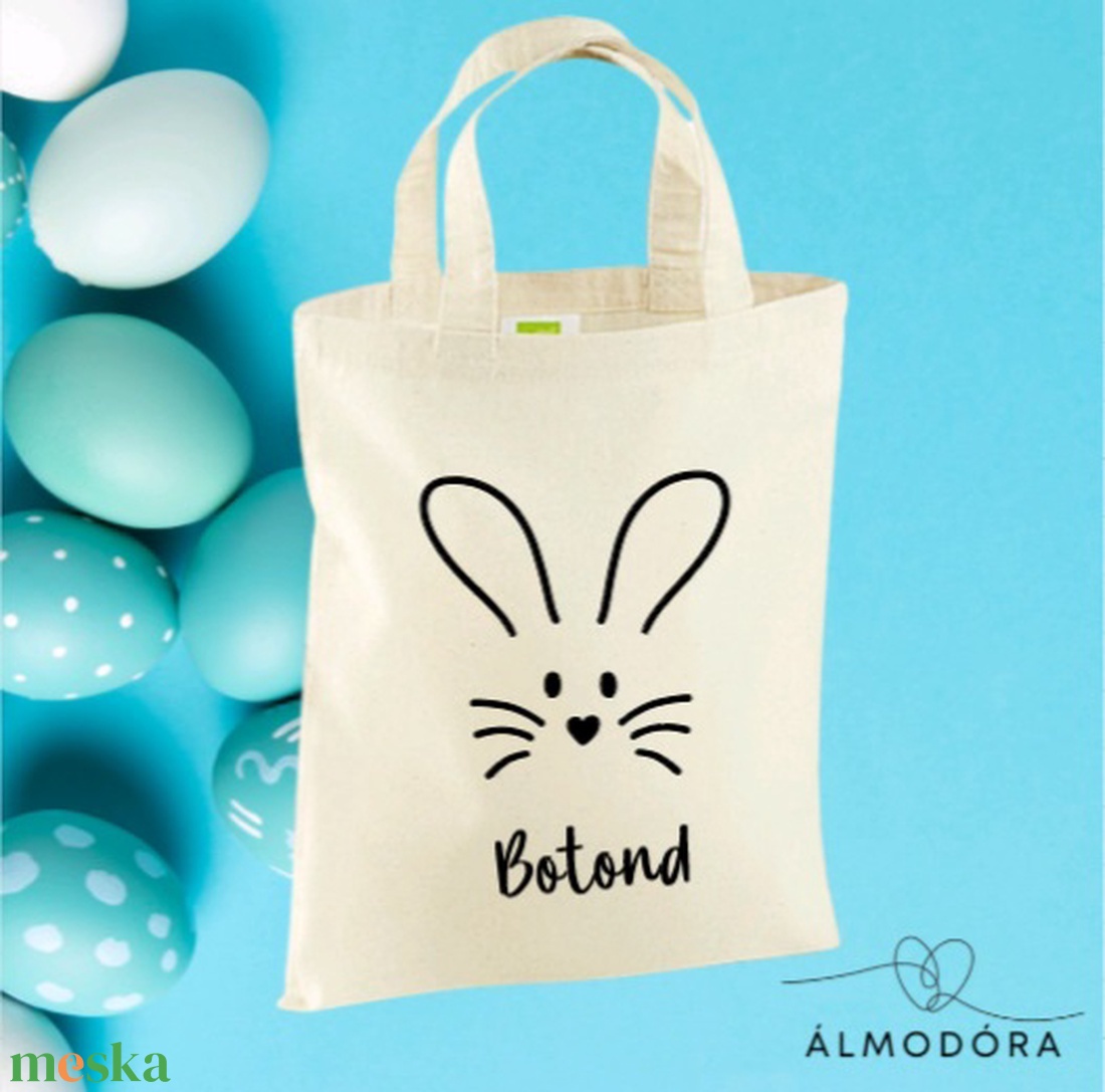 Tojásgyűjtő táska, csokigyűjtő táska, húsvéti táska, névre szóló - táska & tok - kézitáska & válltáska - kézitáska - Meska.hu