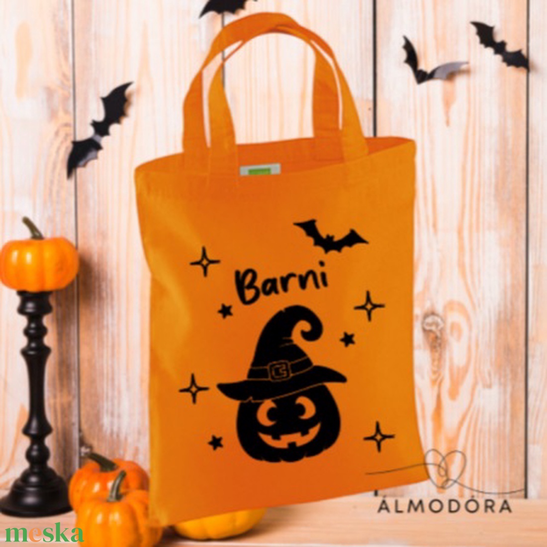 Halloween, táska, csokigyűjtés, cukorkagyűjtés - otthon & életmód - dekoráció - halloween - halloweeni jelmez és kiegészítők - Meska.hu