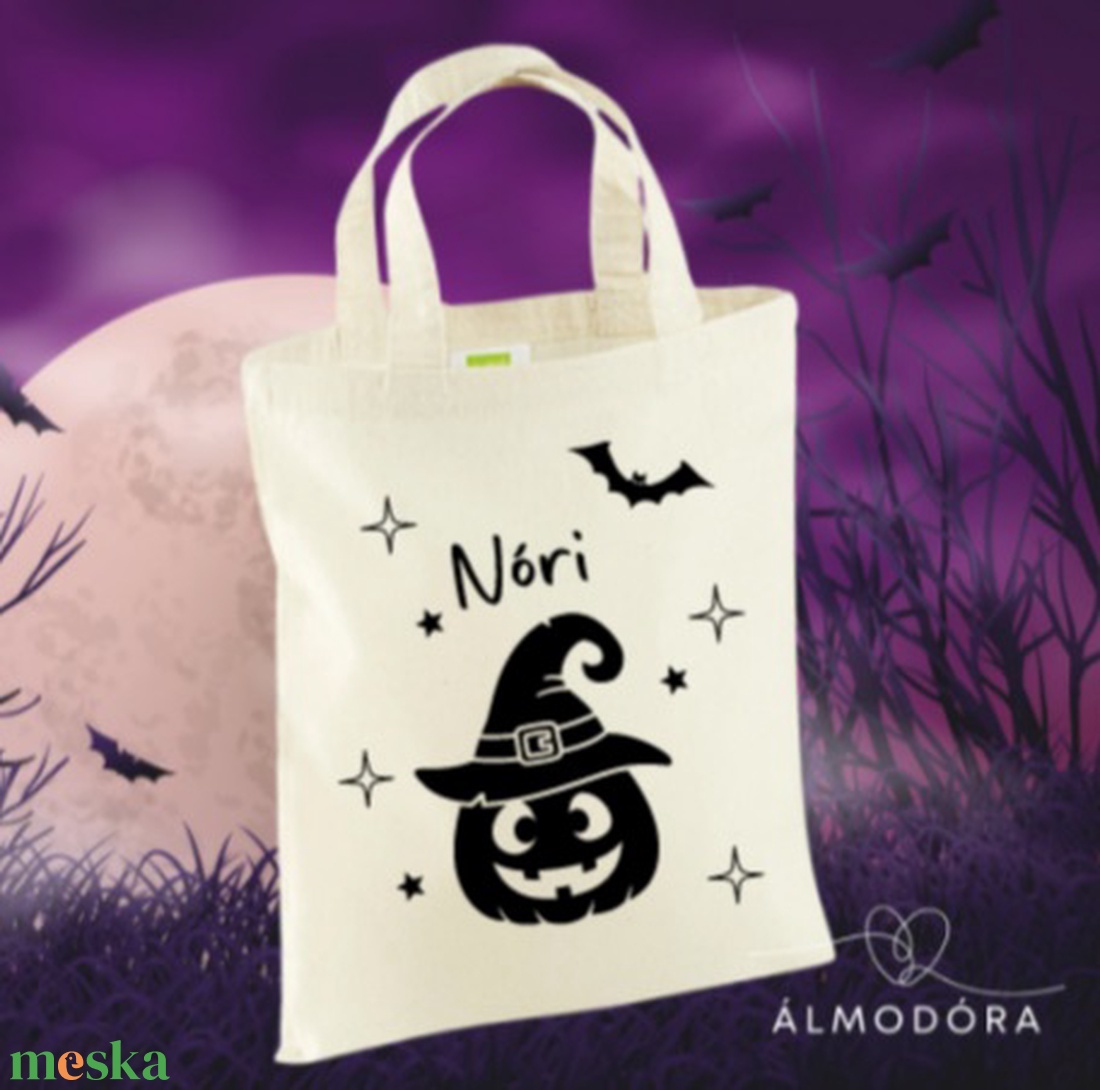 Halloween, táska, csokigyűjtés, cukorkagyűjtés - otthon & életmód - dekoráció - halloween - halloweeni jelmez és kiegészítők - Meska.hu