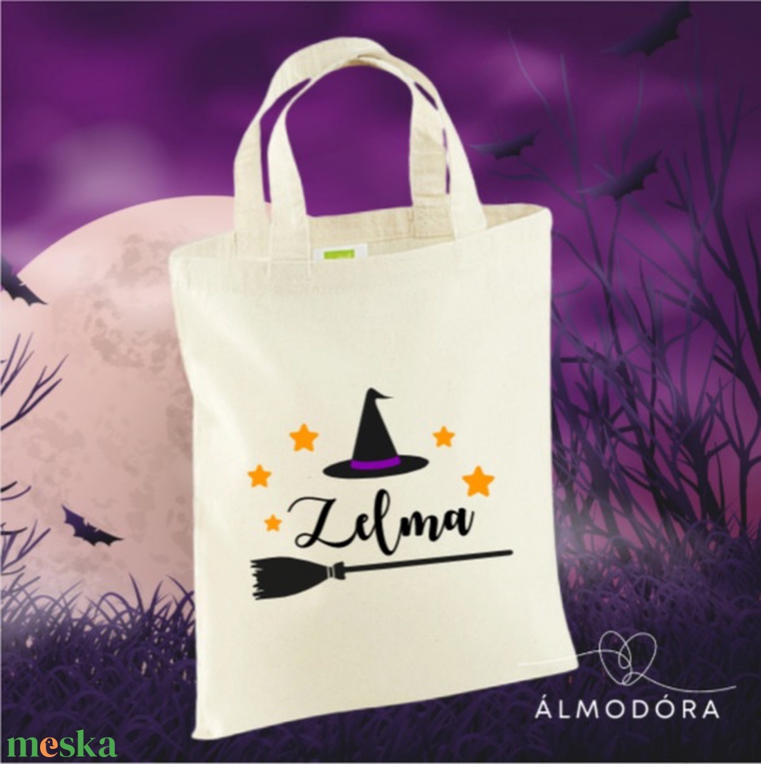 Halloween, táska, csokigyűjtés, cukorkagyűjtés - otthon & életmód - dekoráció - halloween - halloweeni dekoráció - Meska.hu