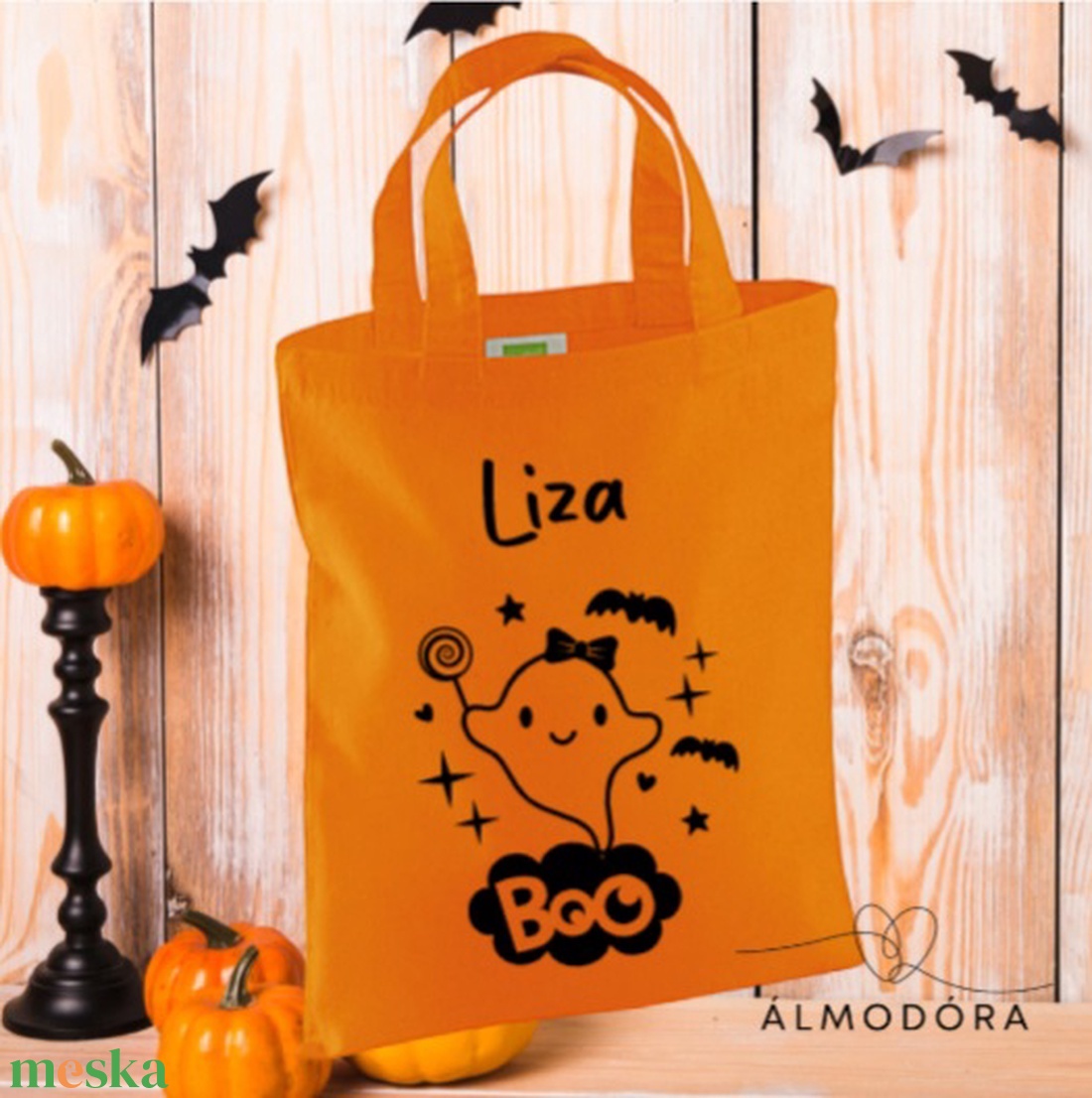 Halloween, táska, csokigyűjtés, cukorkagyűjtés - otthon & életmód - dekoráció - halloween - halloweeni jelmez és kiegészítők - Meska.hu