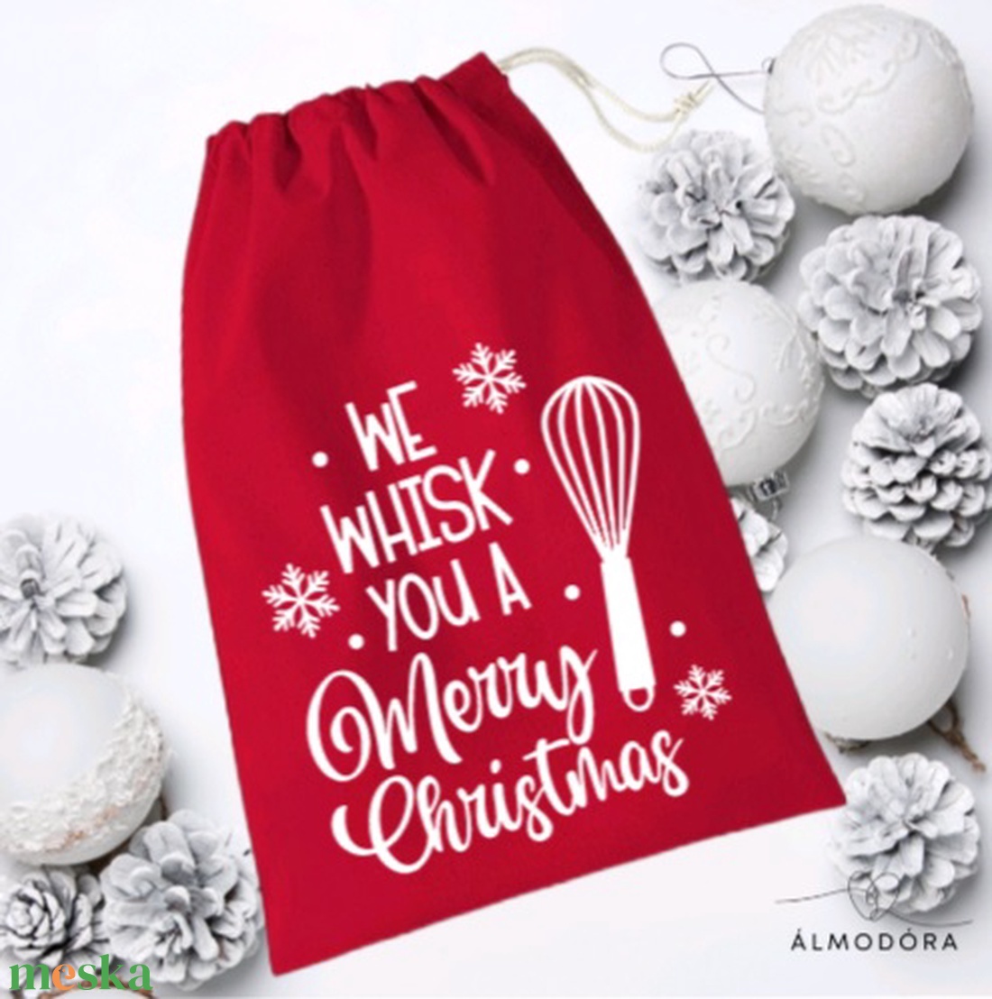 Karácsonyi ajándékzsák, ajándékzacskó, ajándékkísérő, textilzsák, csomagoló, fenntartható - karácsony - karácsonyi ajándékozás - karácsonyi ajándékcsomagolás - Meska.hu