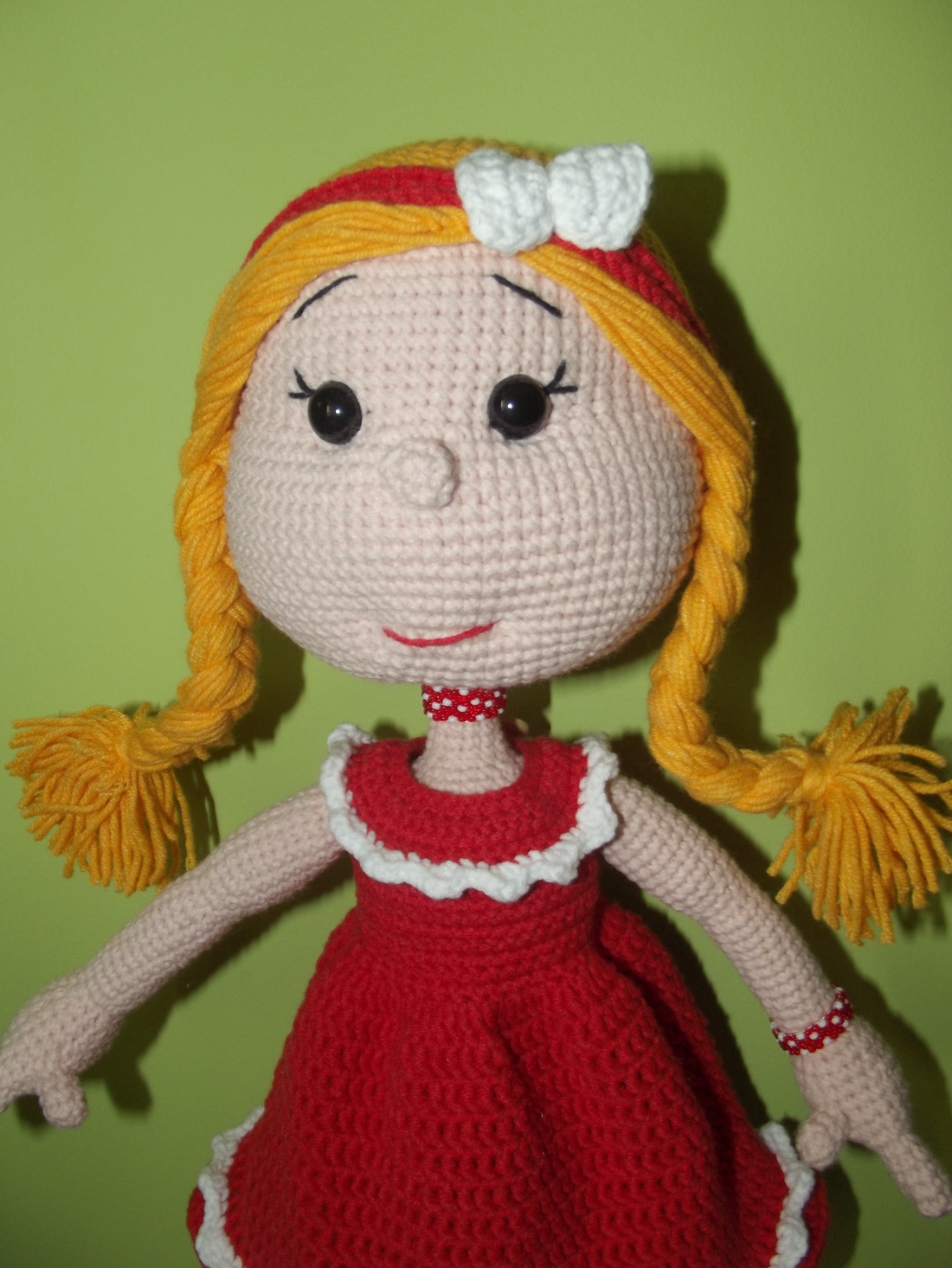 Szőke copfos baba -  - Meska.hu