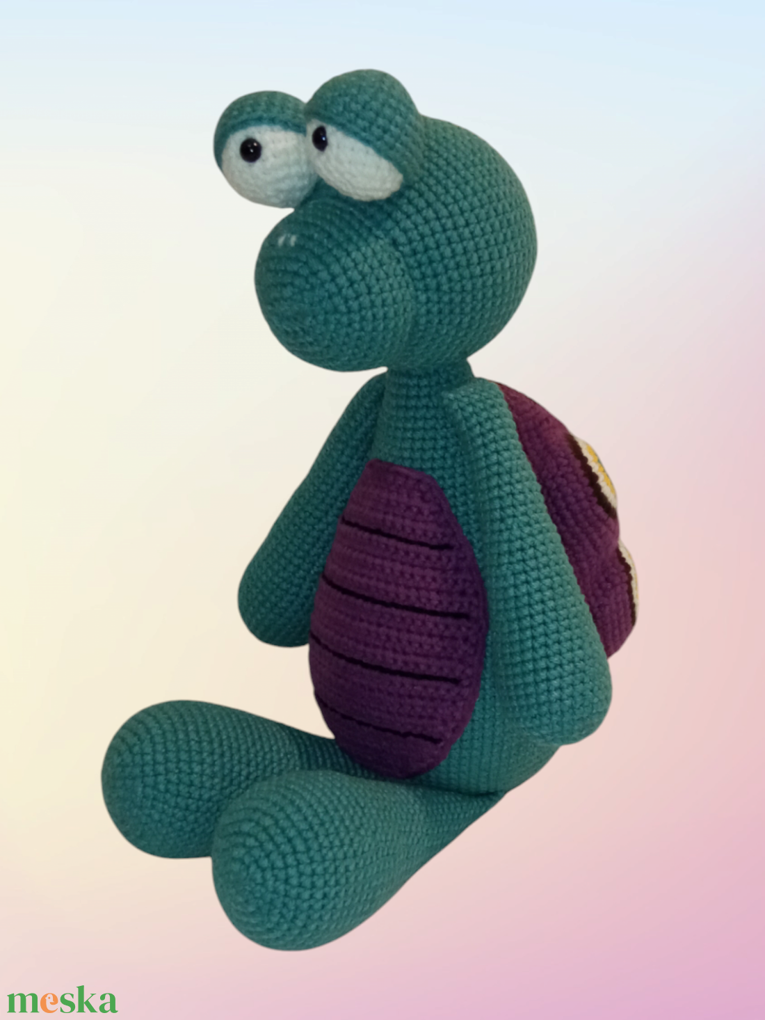 Horgolt teknősbéka - játék & sport - plüssállat & játékfigura - más figura - Meska.hu