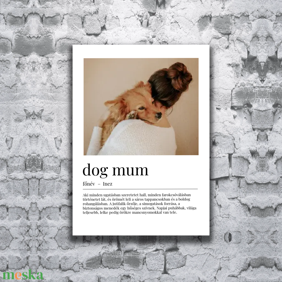 �� Dog Mum Személyre Szabott Kutyás Poszter Egyedi Idézettel - otthon & életmód - dekoráció - kép & falikép - poszter - Meska.hu
