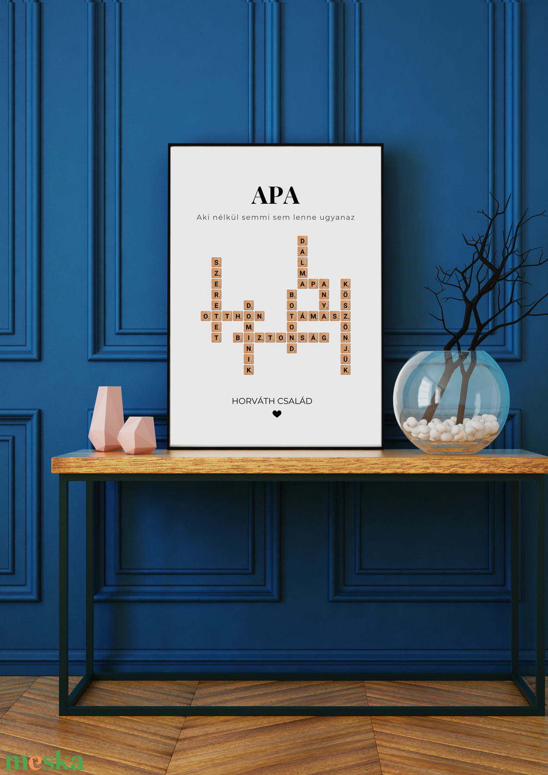 Apák Napi Egyedi Scrabble Stílusú Poszter � Apa, aki nélkül semmi sem lenne ugyanaz - otthon & életmód - dekoráció - kép & falikép - poszter - Meska.hu