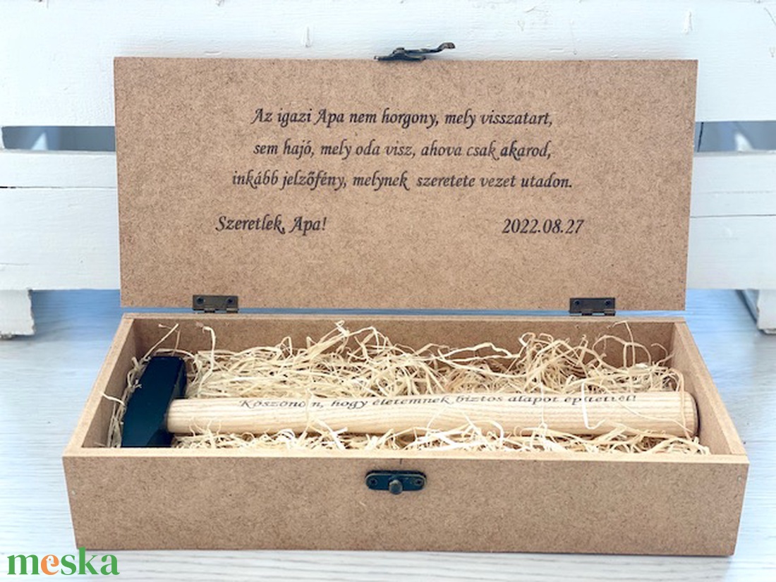 Natúr szülőköszöntő doboz - esküvő - emlék & ajándék - szülőköszöntő ajándék - Meska.hu