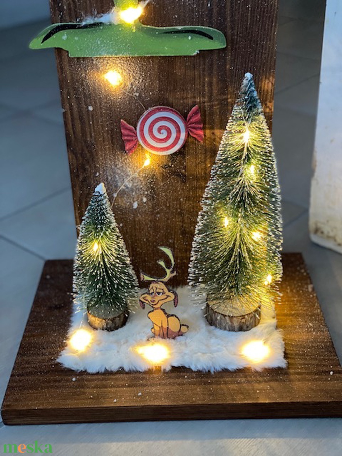 Grincs karácsonyi hazaváró állvány - 120 cm  - karácsony - karácsonyi kültéri dekoráció - Meska.hu