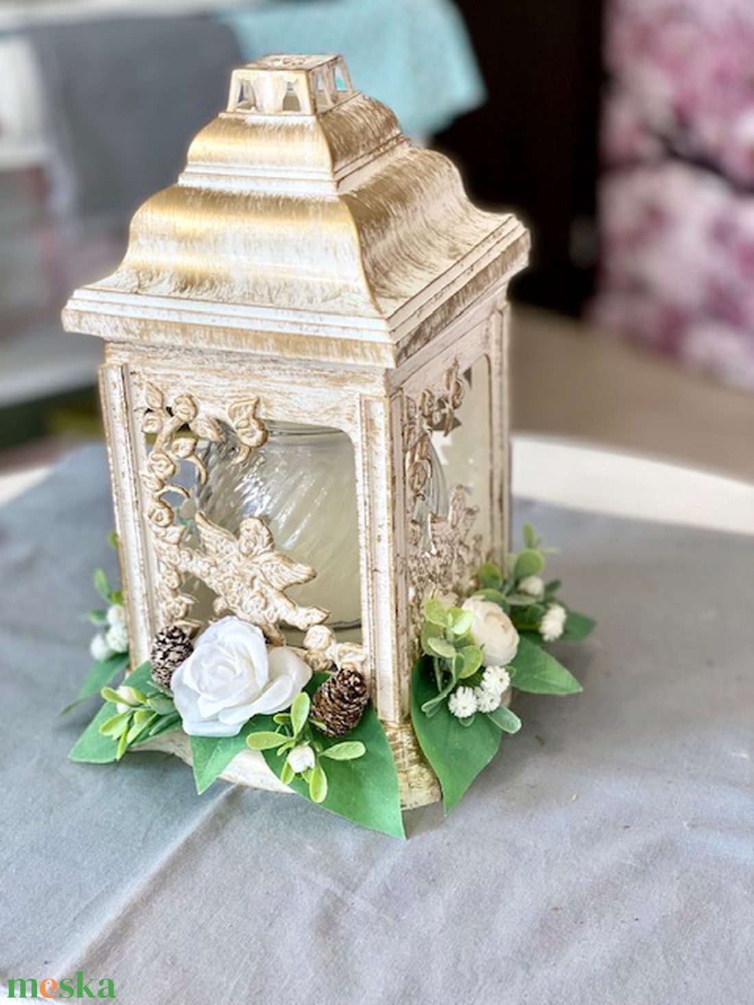 Lámpás mindenszenteki sírdísz - otthon & életmód - vallás - temetkezési tárgy - Meska.hu