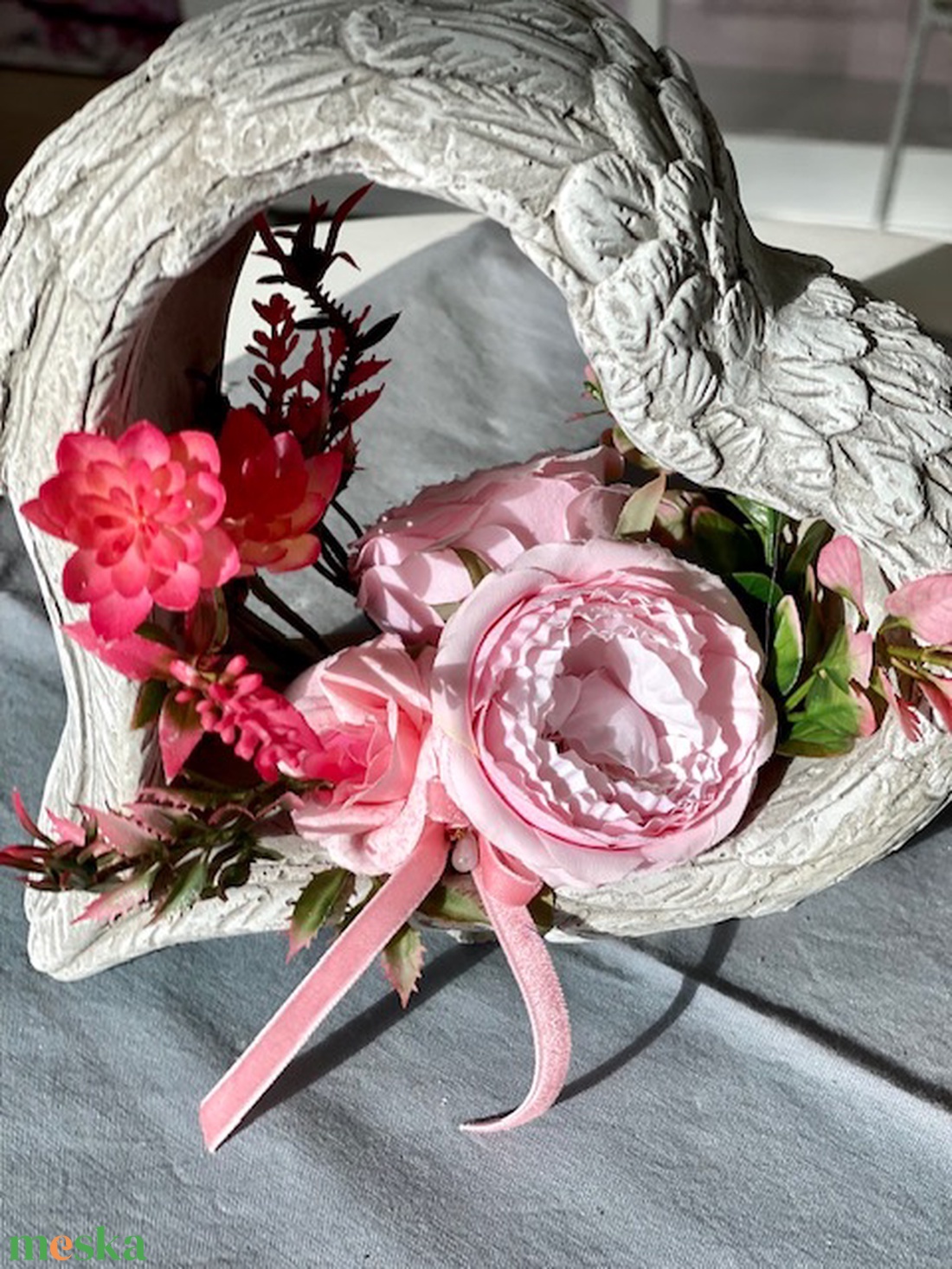 Álló szív mindenszenteki sírdísz - otthon & életmód - vallás - temetkezési tárgy - Meska.hu