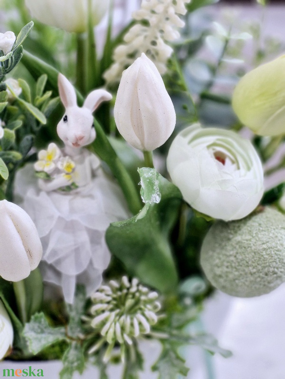 Fehér nyuszkós prémium tulipános tavaszi asztaldísz - otthon & életmód - dekoráció - asztal és polc dekoráció - asztaldísz - Meska.hu Fehér nyuszkós prémium tulipános tavaszi asztaldísz - otthon & életmód - dekoráció - asztal és polc dekoráció - asztaldísz - Meska.hu