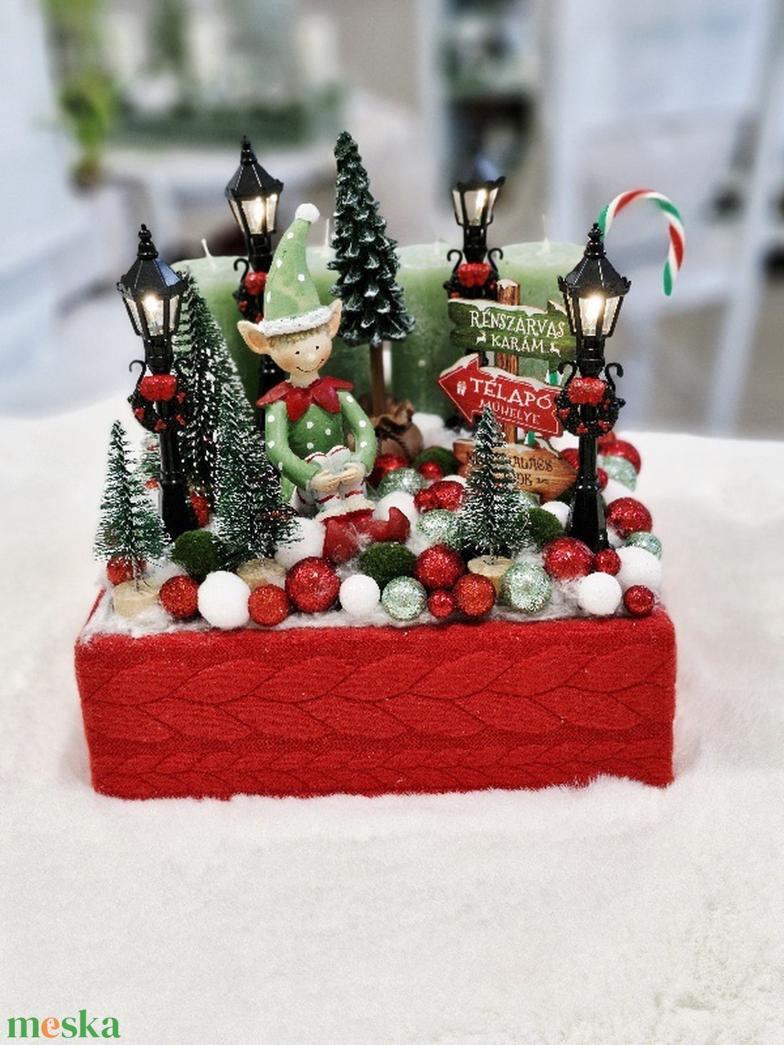 Manófiú adventi asztaldísz - karácsony - adventi díszek - adventi asztaldísz - Meska.hu