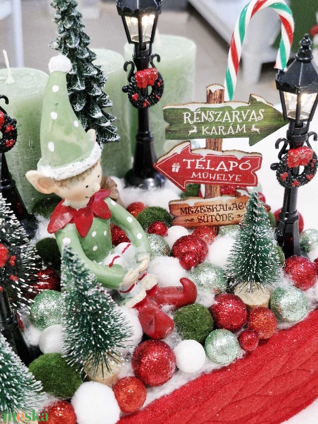 Manófiú adventi asztaldísz - karácsony - adventi díszek - adventi asztaldísz - Meska.hu