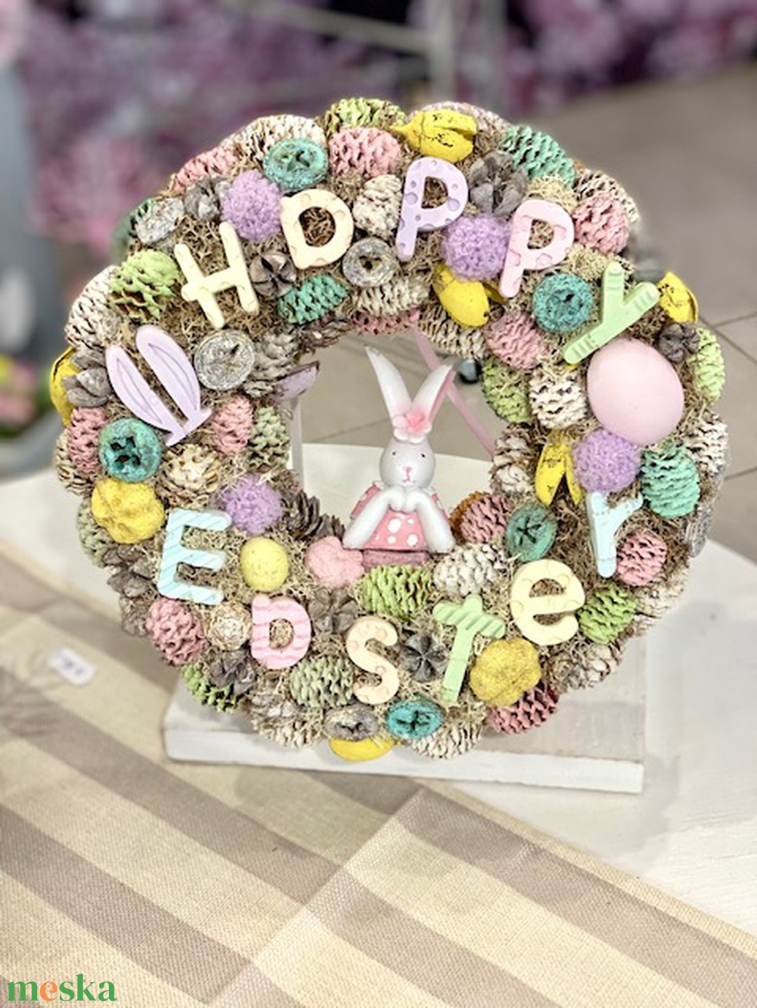 Happy Easter húsvéti ajtódísz  - ünnepi díszek, dekorációk - húsvéti díszek és dekorációk - húsvéti ajtódísz, kopogtató - Meska.hu