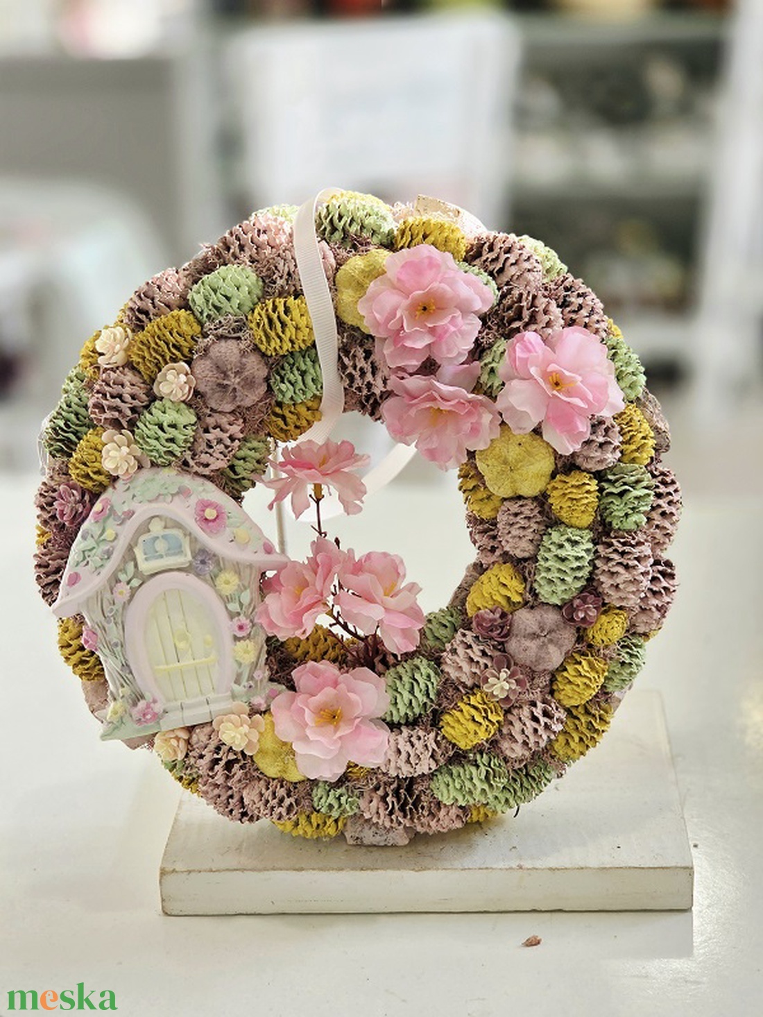 Tündérlak tavaszi ajtódísz  - otthon & életmód - dekoráció - ajtó- és ablak dekoráció - ajtódísz & kopogtató - Meska.hu