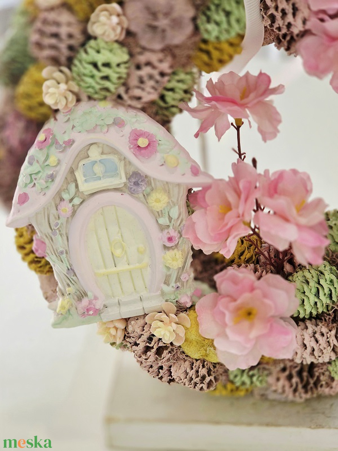 Tündérlak tavaszi ajtódísz  - otthon & életmód - dekoráció - ajtó- és ablak dekoráció - ajtódísz & kopogtató - Meska.hu