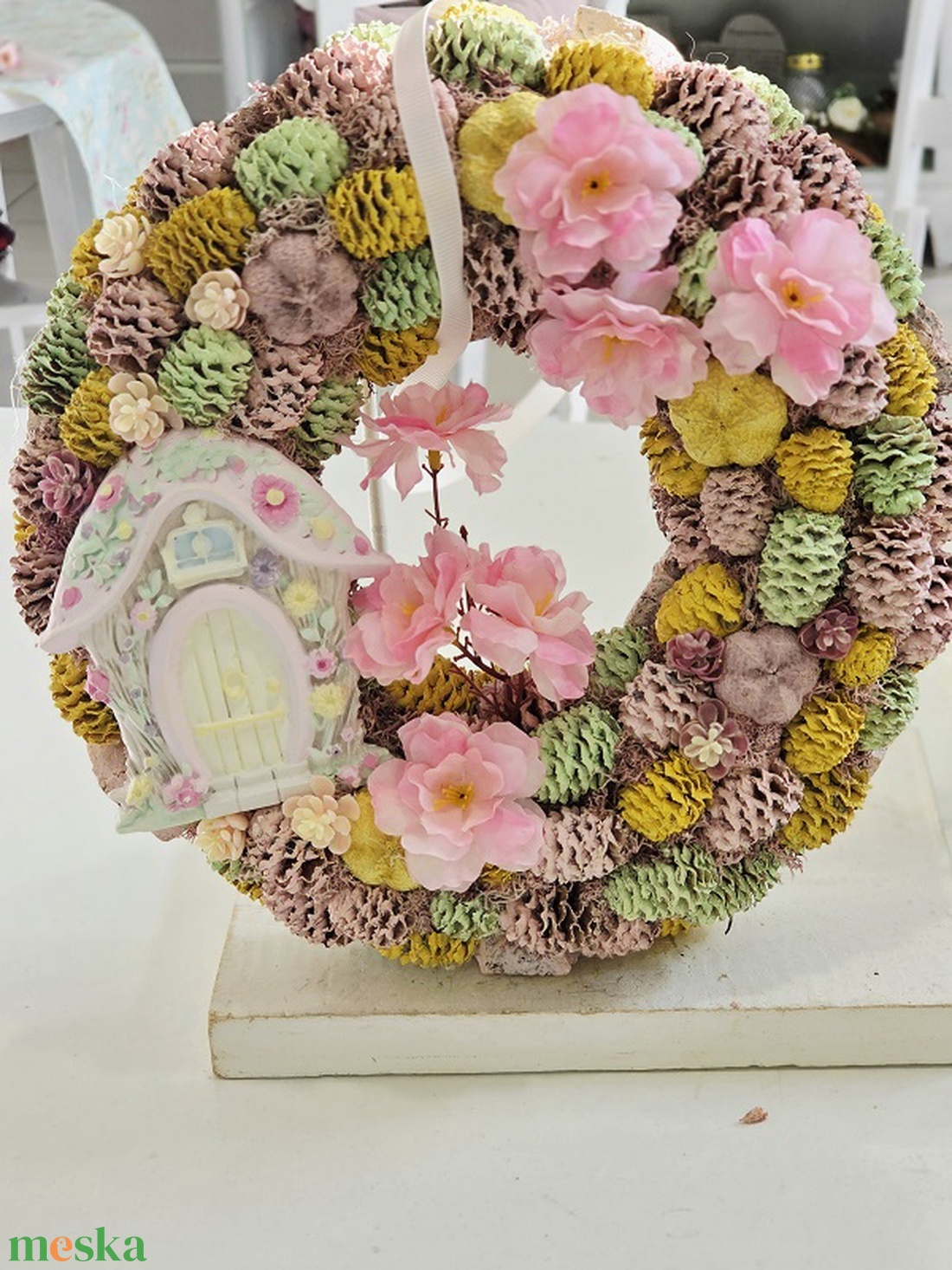 Tündérlak tavaszi ajtódísz  - otthon & életmód - dekoráció - ajtó- és ablak dekoráció - ajtódísz & kopogtató - Meska.hu