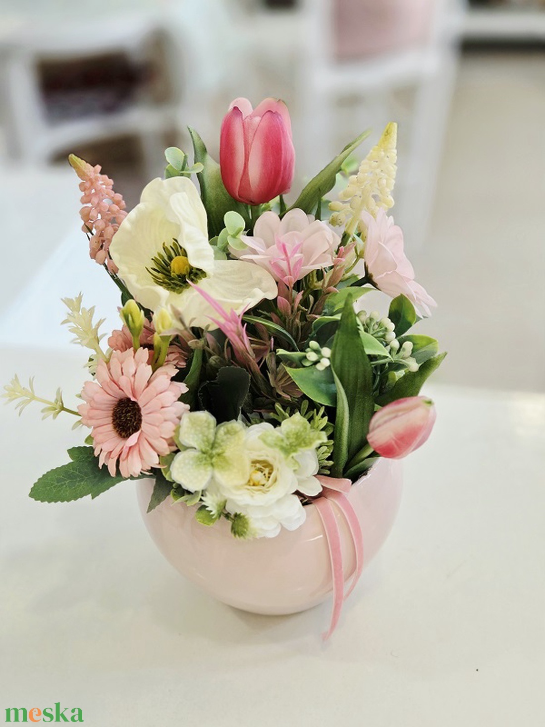  Rózsaszín kaspós csupavirág tulipános tavaszi asztaldíszRózsaszín kaspós csupavirág tulipános tavaszi asztaldíszRózsasz - otthon & életmód - dekoráció - asztal és polc dekoráció - asztaldísz - Meska.hu