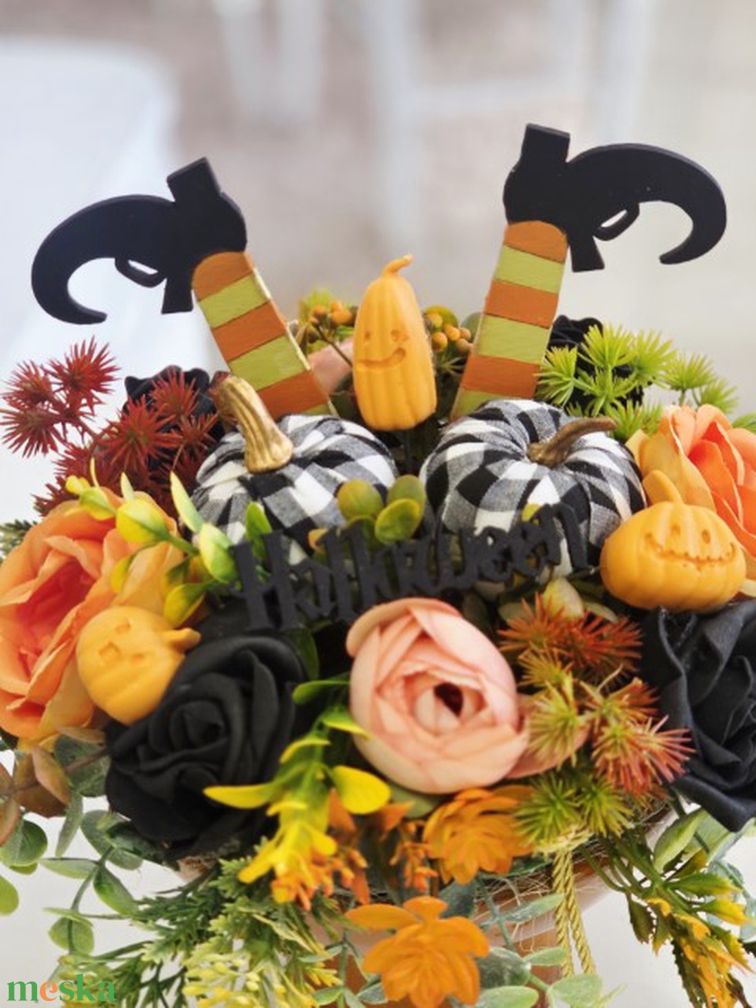 Bosziláb kehelyben halloweeni asztaldísz  - otthon & életmód - dekoráció - halloween - halloweeni asztaldísz - Meska.hu