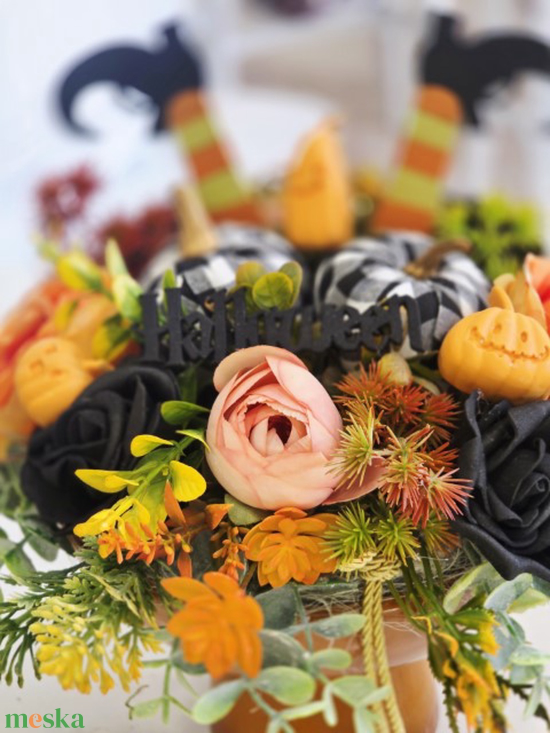 Bosziláb kehelyben halloweeni asztaldísz  - otthon & életmód - dekoráció - halloween - halloweeni asztaldísz - Meska.hu