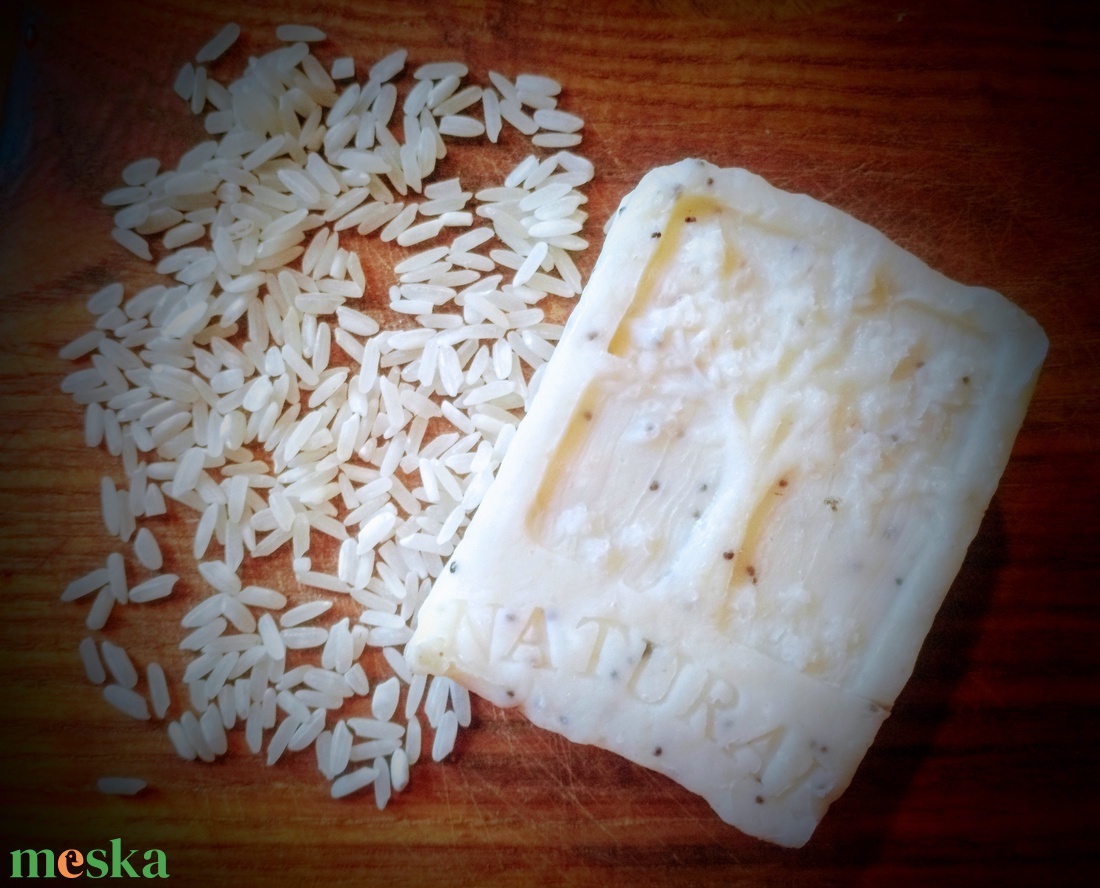 Rizsszappan rizstejjel és rizskorpa olajjal - szépségápolás - szappan & fürdés - kézműves szappan - Meska.hu