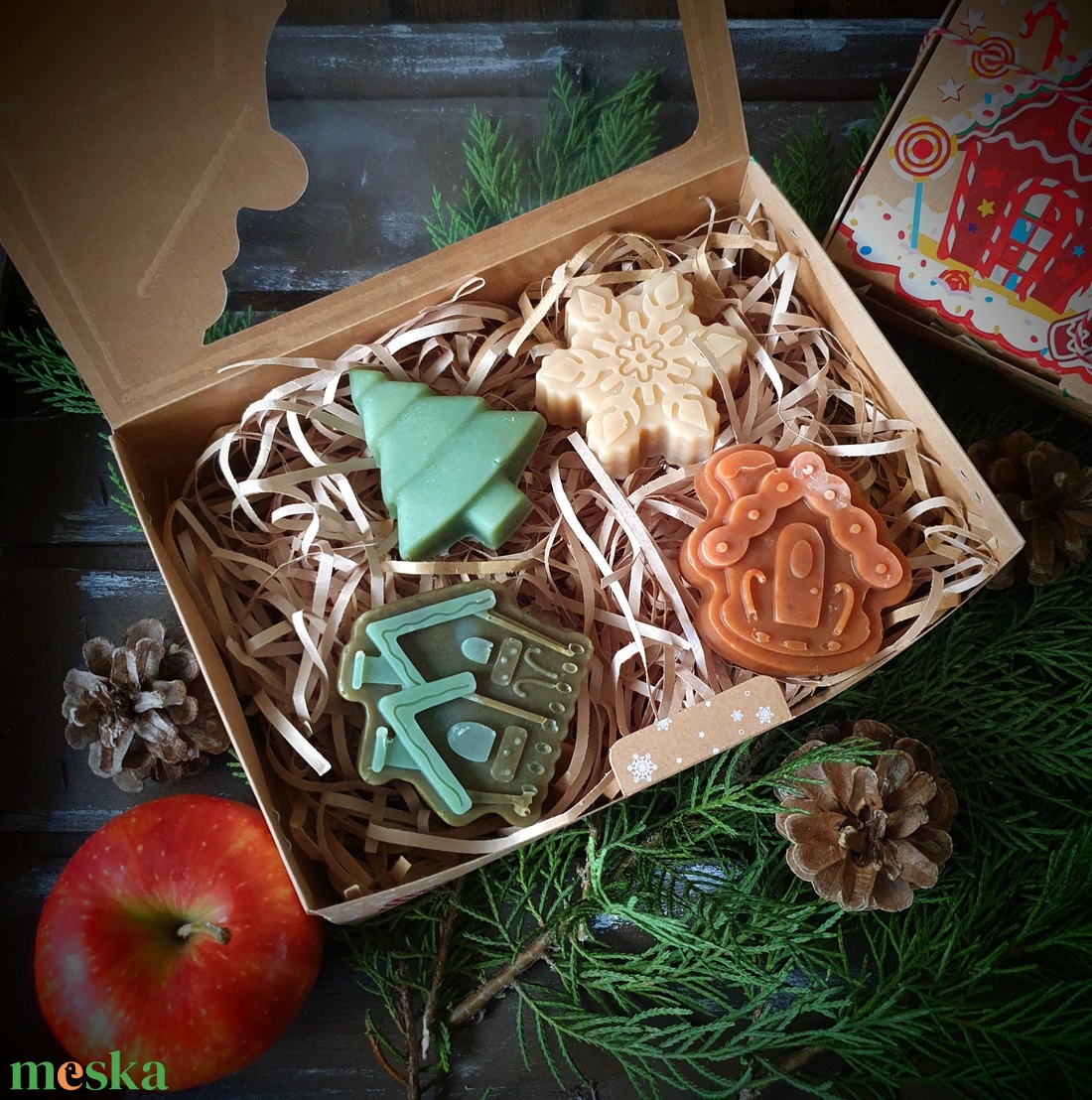 Kézműves szappanok karácsonyi díszdobozban - szépségápolás - szappan & fürdés - kézműves szappan - Meska.hu