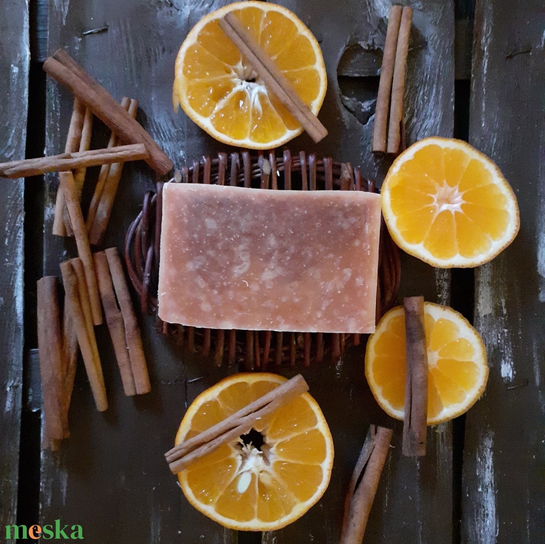 Narancs - fahéj szappan zabtejjel és szőlőmag olajjal - szépségápolás - szappan & fürdés - kézműves szappan - Meska.hu
