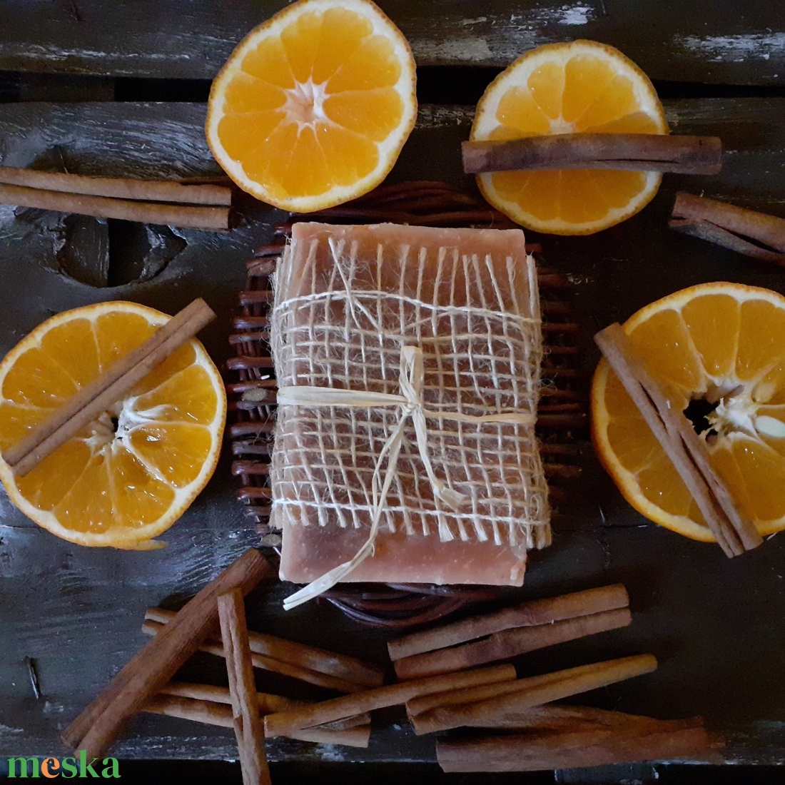 Narancs - fahéj szappan zabtejjel és szőlőmag olajjal - szépségápolás - szappan & fürdés - kézműves szappan - Meska.hu
