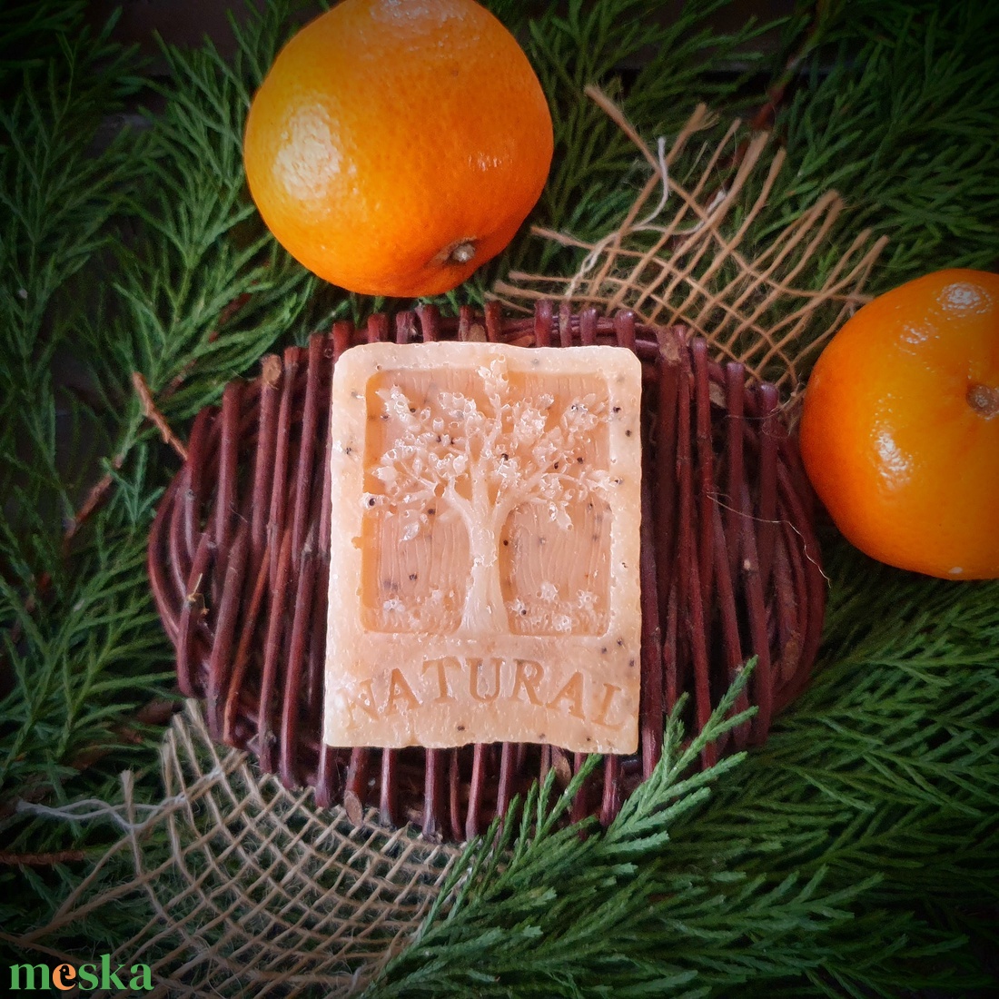 Mandarinos-mákos szappan sheavajjal - szépségápolás - szappan & fürdés - kézműves szappan - Meska.hu