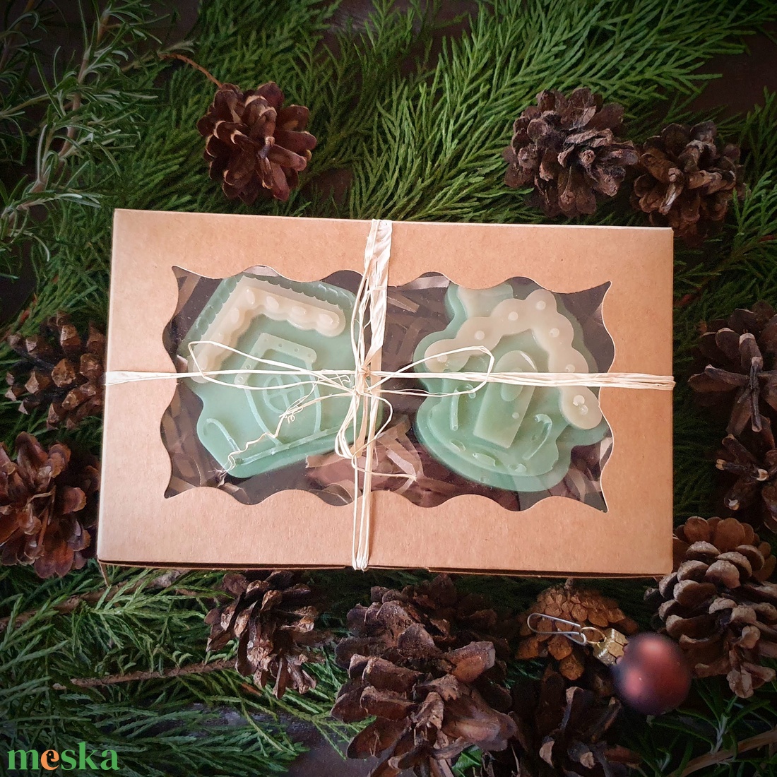 Karácsonyi kézműves szappanok díszdobozban - szépségápolás - szappan & fürdés - kézműves szappan - Meska.hu