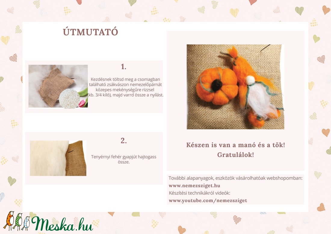 Alkotócsomag tűnemez manó és tök - diy (csináld magad) - egységcsomag - Meska.hu Alkotócsomag tűnemez manó és tök - diy (csináld magad) - egységcsomag - Meska.hu