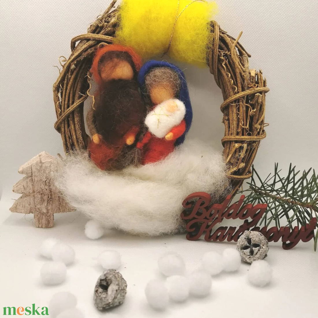 Betlehemi Waldorf tűnemez ajtódísz - karácsony - karácsonyi lakásdekoráció - karácsonyi ajtódíszek - Meska.hu Betlehemi Waldorf tűnemez ajtódísz - karácsony - karácsonyi lakásdekoráció - karácsonyi ajtódíszek - Meska.hu