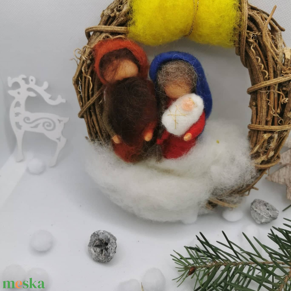 Betlehemi Waldorf tűnemez ajtódísz - karácsony - karácsonyi lakásdekoráció - karácsonyi ajtódíszek - Meska.hu Betlehemi Waldorf tűnemez ajtódísz - karácsony - karácsonyi lakásdekoráció - karácsonyi ajtódíszek - Meska.hu