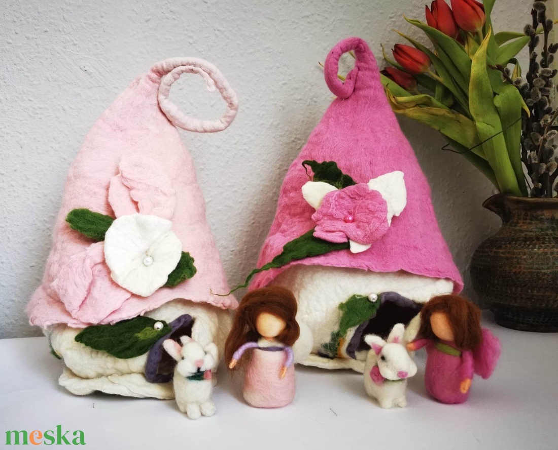 Nemez Manóház nyuszival, tündérrel - játék & sport - baba & babaház - babaház - Meska.hu Nemez Manóház nyuszival, tündérrel - játék & sport - baba & babaház - babaház - Meska.hu