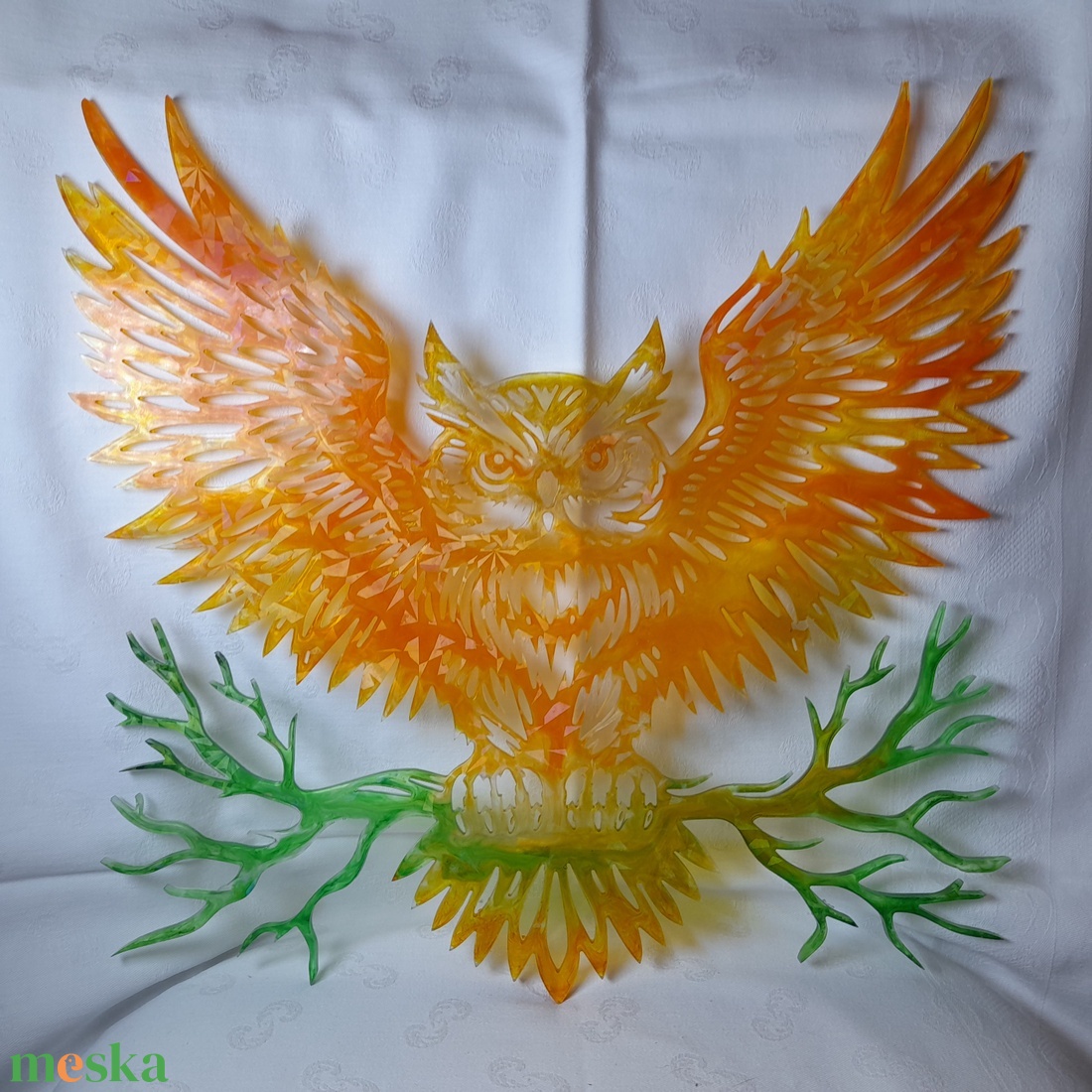 Bagoly fali dekoráció - otthon & életmód - dekoráció - fali és függő dekoráció - álomfogó - Meska.hu